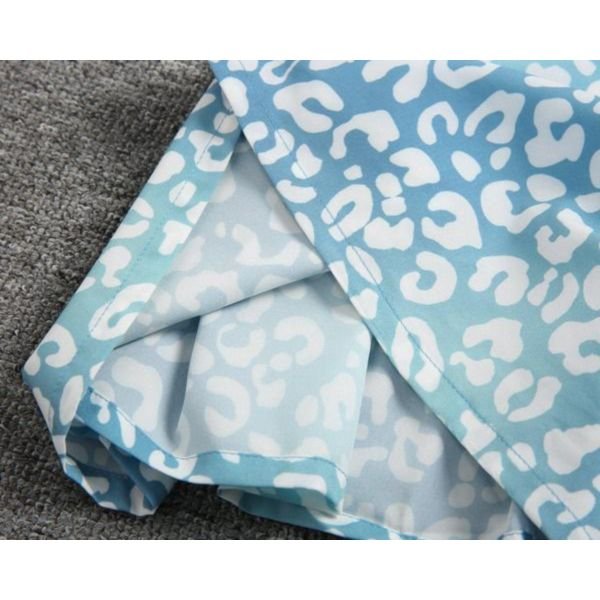 Attractive Leopard Print Short Sleeve Mini Dress